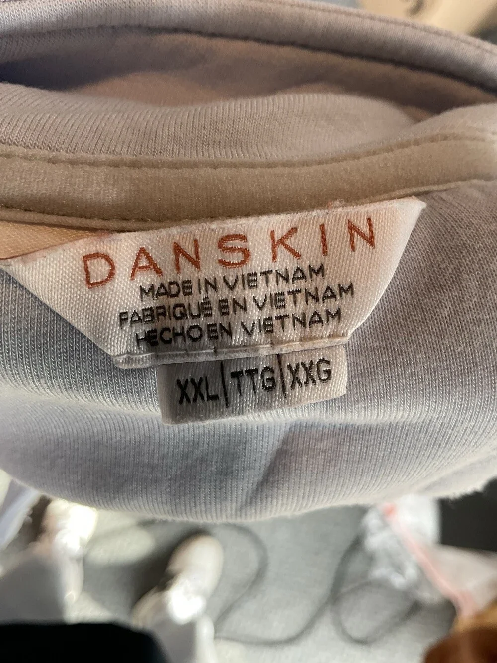 Danskin 1/2 Zip Cropped Sweatshirt, Baby Blue, Size XXL, Women’s